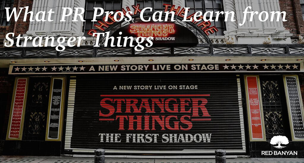 Stranger Things promotion on a theater garage in London